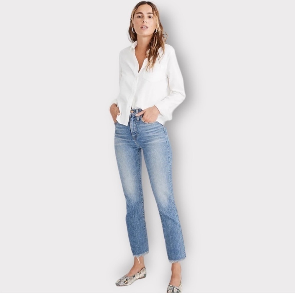 Madewell The Perfect Vintage Jean Ainsworth Wash Raw Hem, Size 25P, GUC
